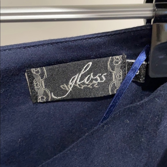 Gloss Strapless Mini Dress with Ruffle - Picture 4 of 6